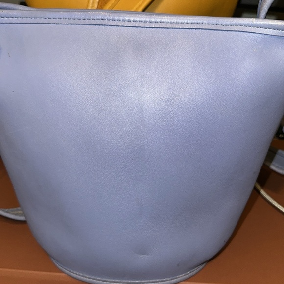 VINTAGE COACH MAGGIE DUFFLE CROSSBODY BAG PERIWINKLE BLUE 9019 USA - Picture 3 of 16